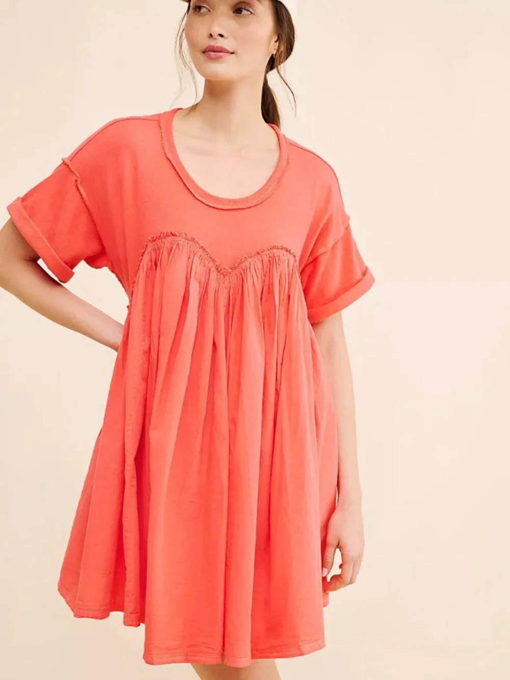 Free People Catalina Babydoll Mini Dress Size Med EUC - Picture 2 of 2